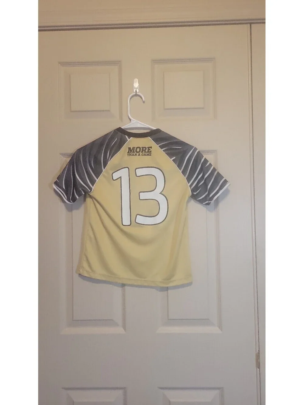 Score Stars Youth Small Yellow and Gray Sports Jersey